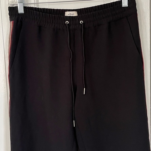 ARITZIA Wilfred Buffon Pant Jogger Black with Stripe Down Sides Womens Medium - Picture 3 of 14